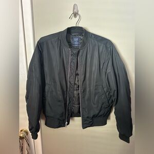 GAP Men's Classic Black Bomber Jacket